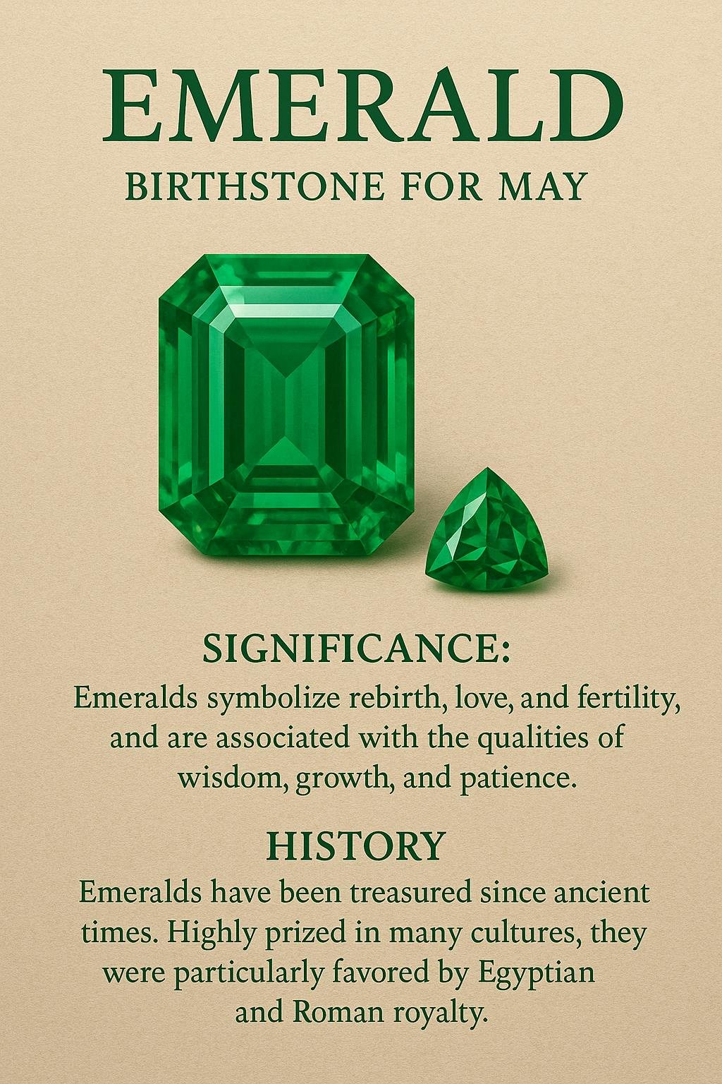 to give looks at the emerald